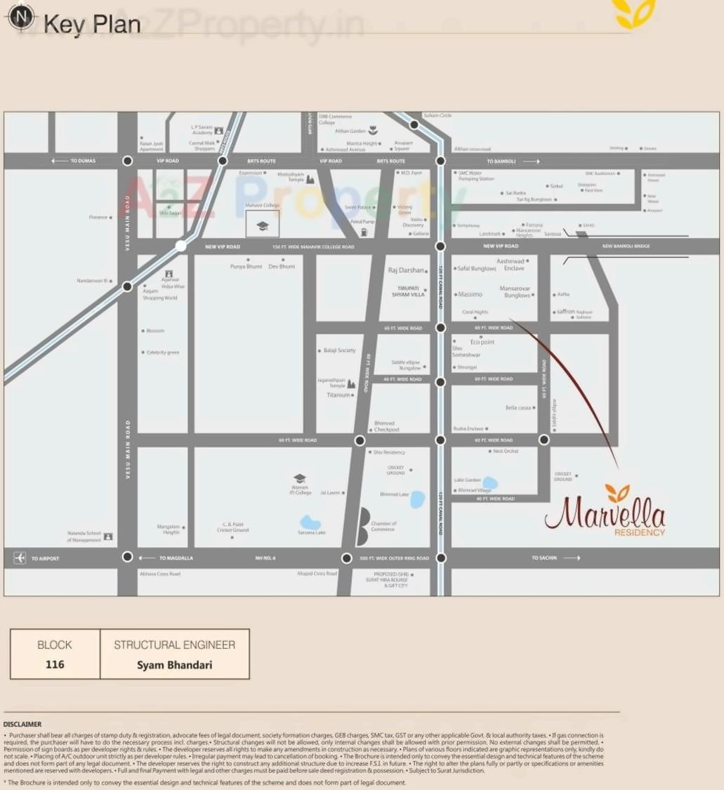  of real estate project Marvella Residency located at Bhimrad, Surat, Gujarat