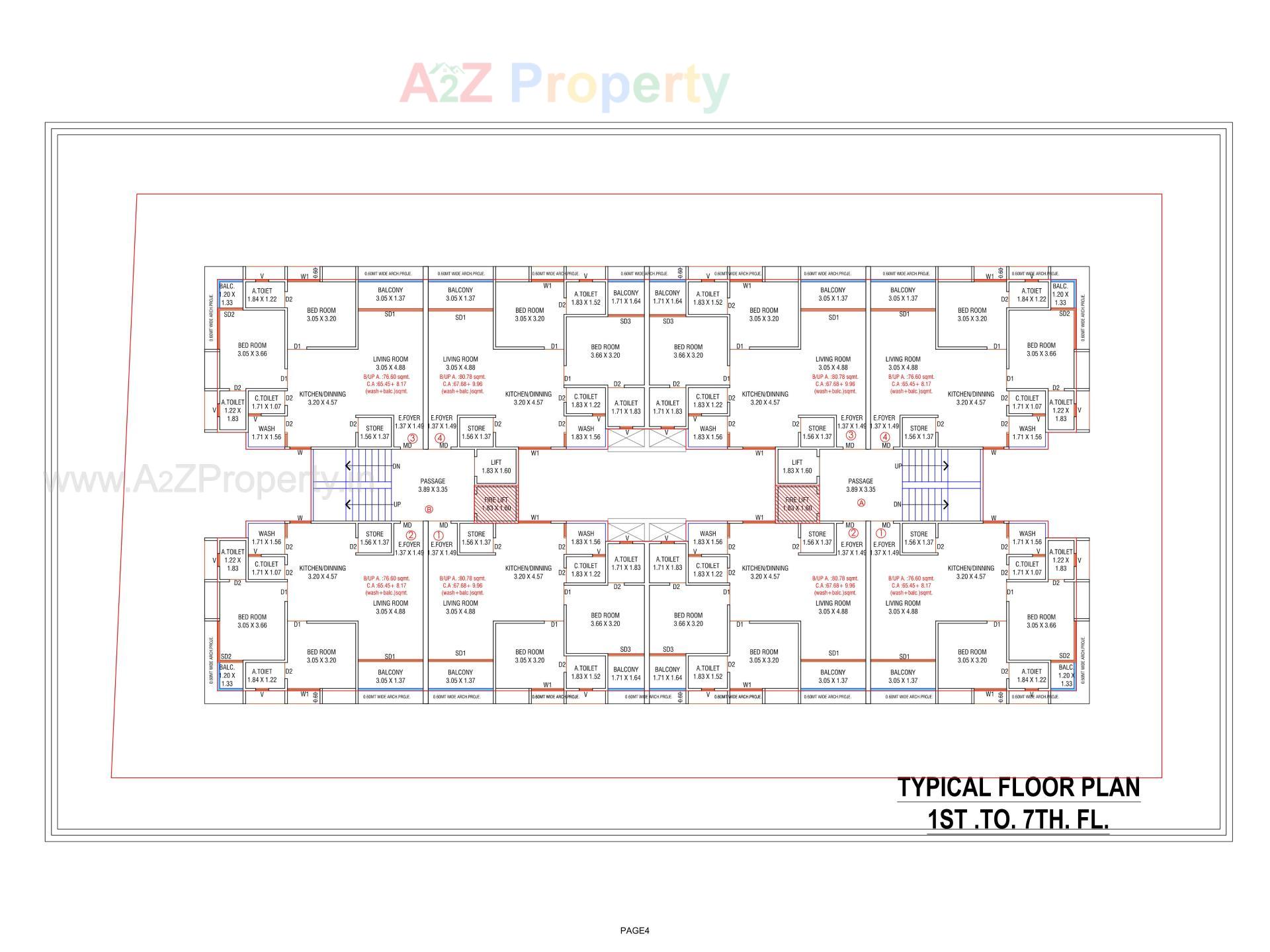 Layout of real estate project Marvella Solitaire located at Vesu, Surat, Gujarat