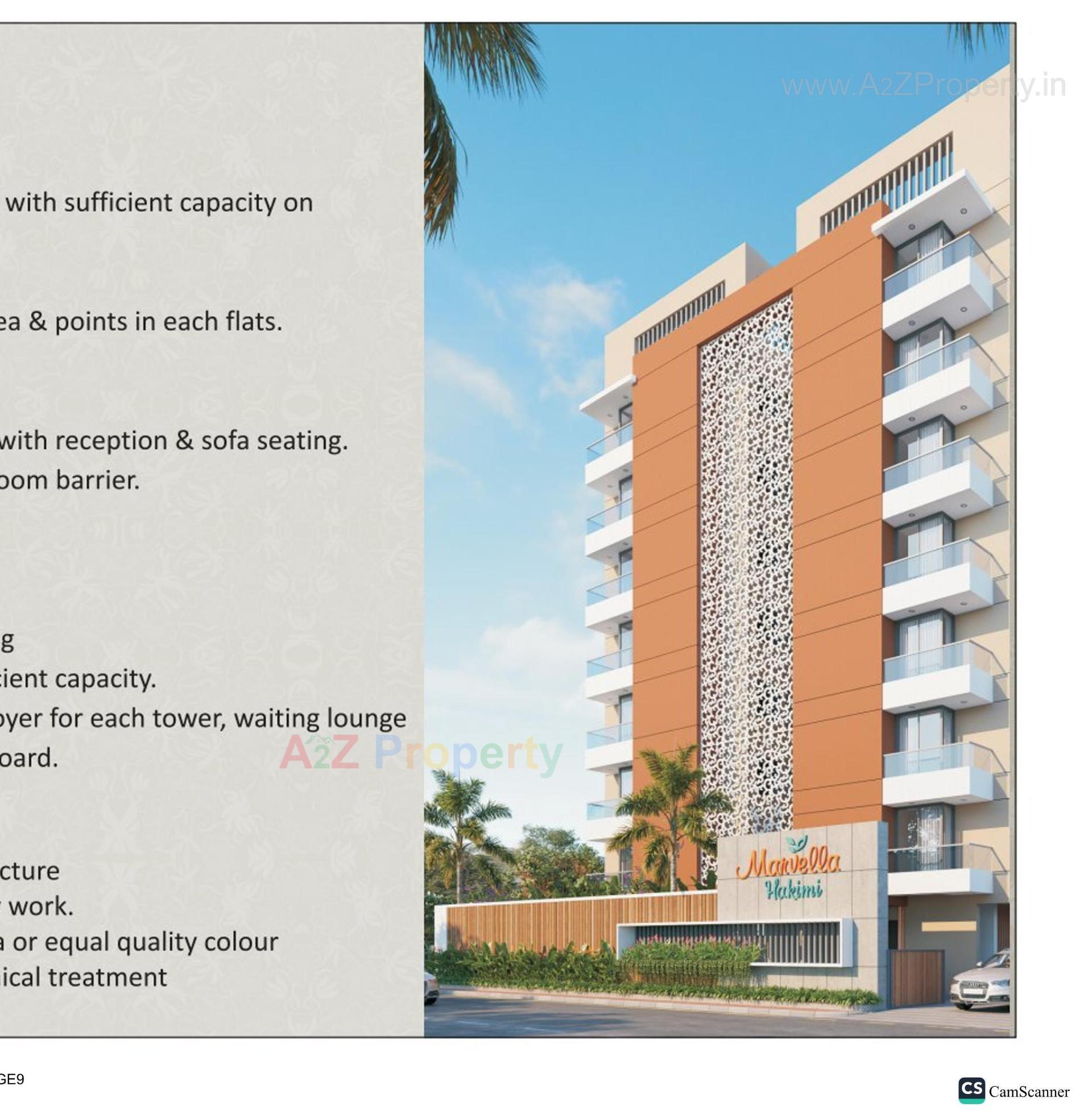 3D Elevation of real estate project Marvella Solitaire located at Vesu, Surat, Gujarat