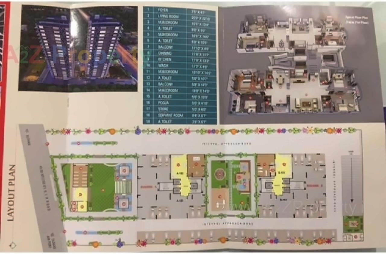 Layout of real estate project Md's Landmark Universe located at Althan, Surat, Gujarat