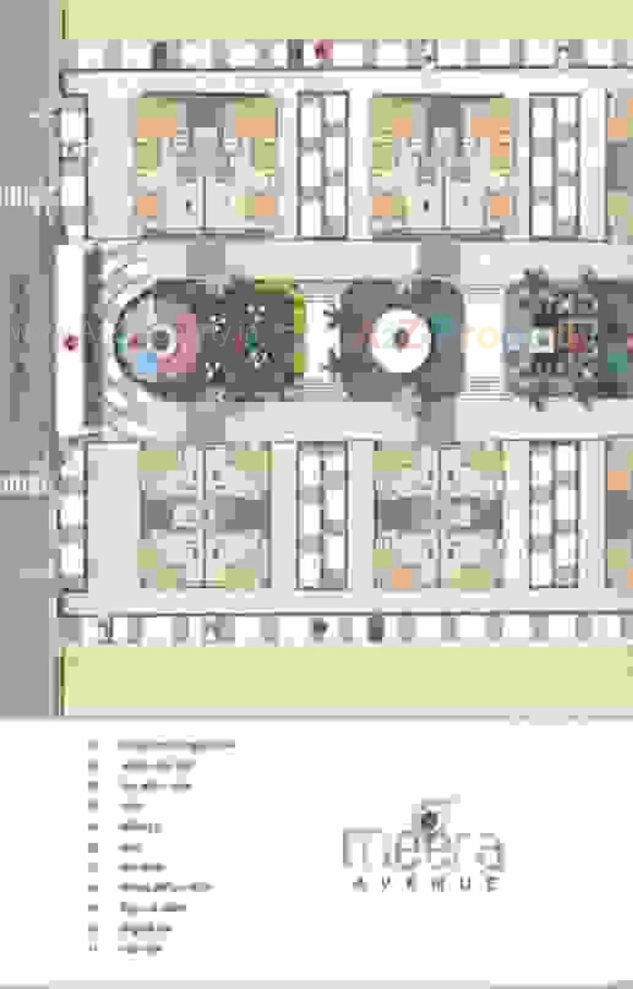 Layout of real estate project Meera Avenue located at Sarthana, Surat, Gujarat