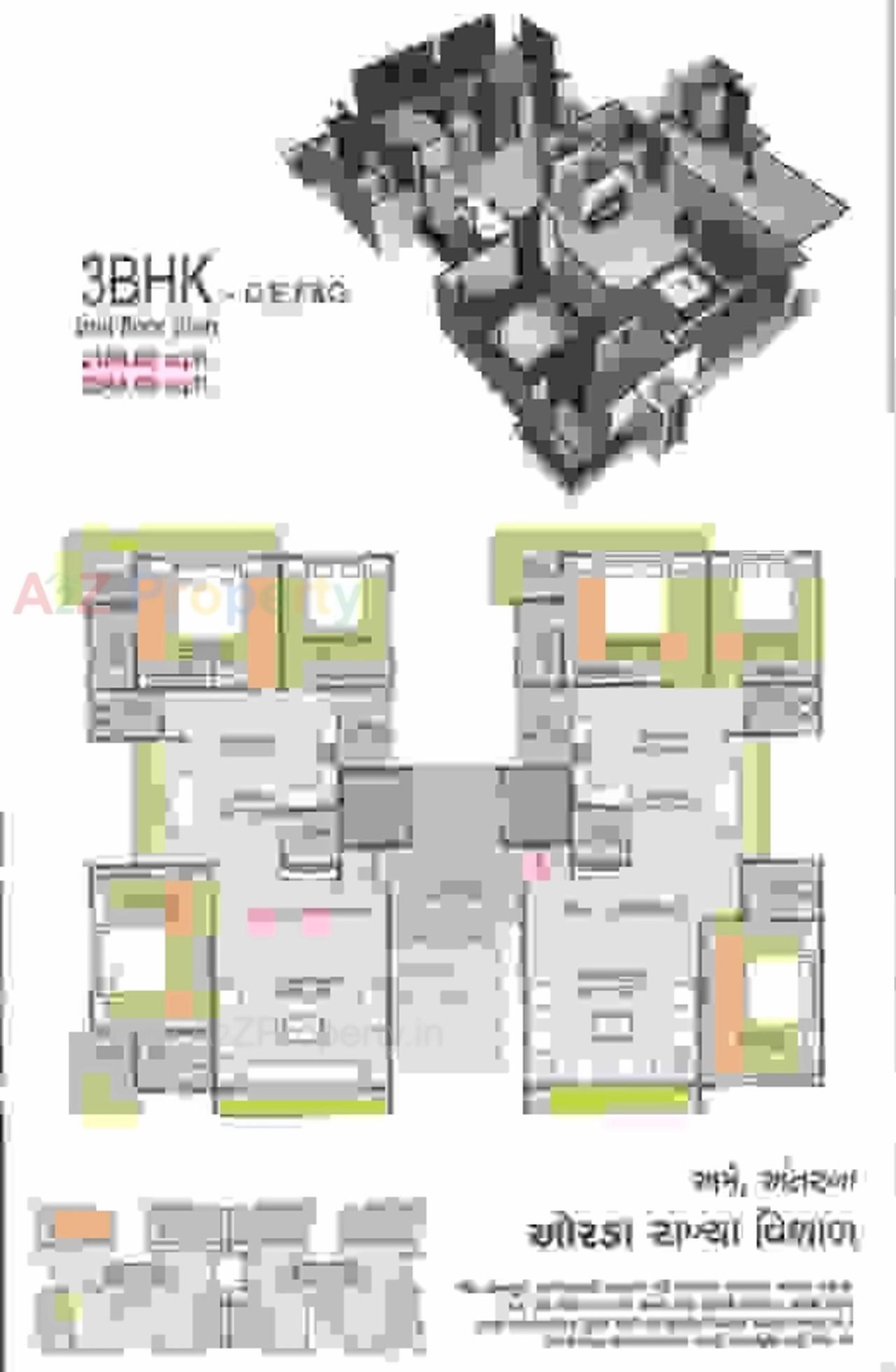 Layout of real estate project Meera Avenue located at Sarthana, Surat, Gujarat
