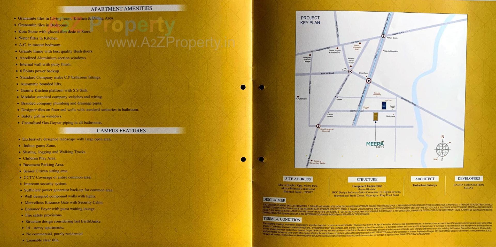  of real estate project Meera Heights located at Bhimrad, Surat, Gujarat