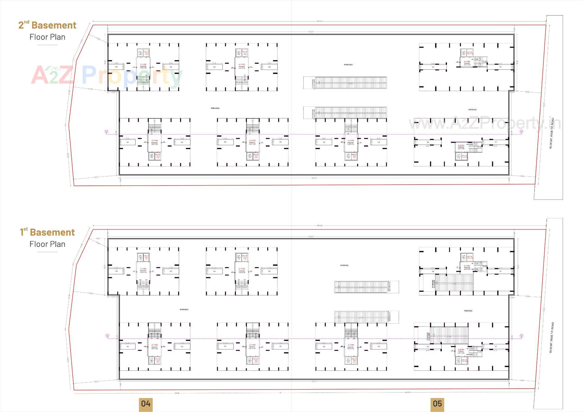 Layout of real estate project Meera Heights located at Surat, Surat, Gujarat