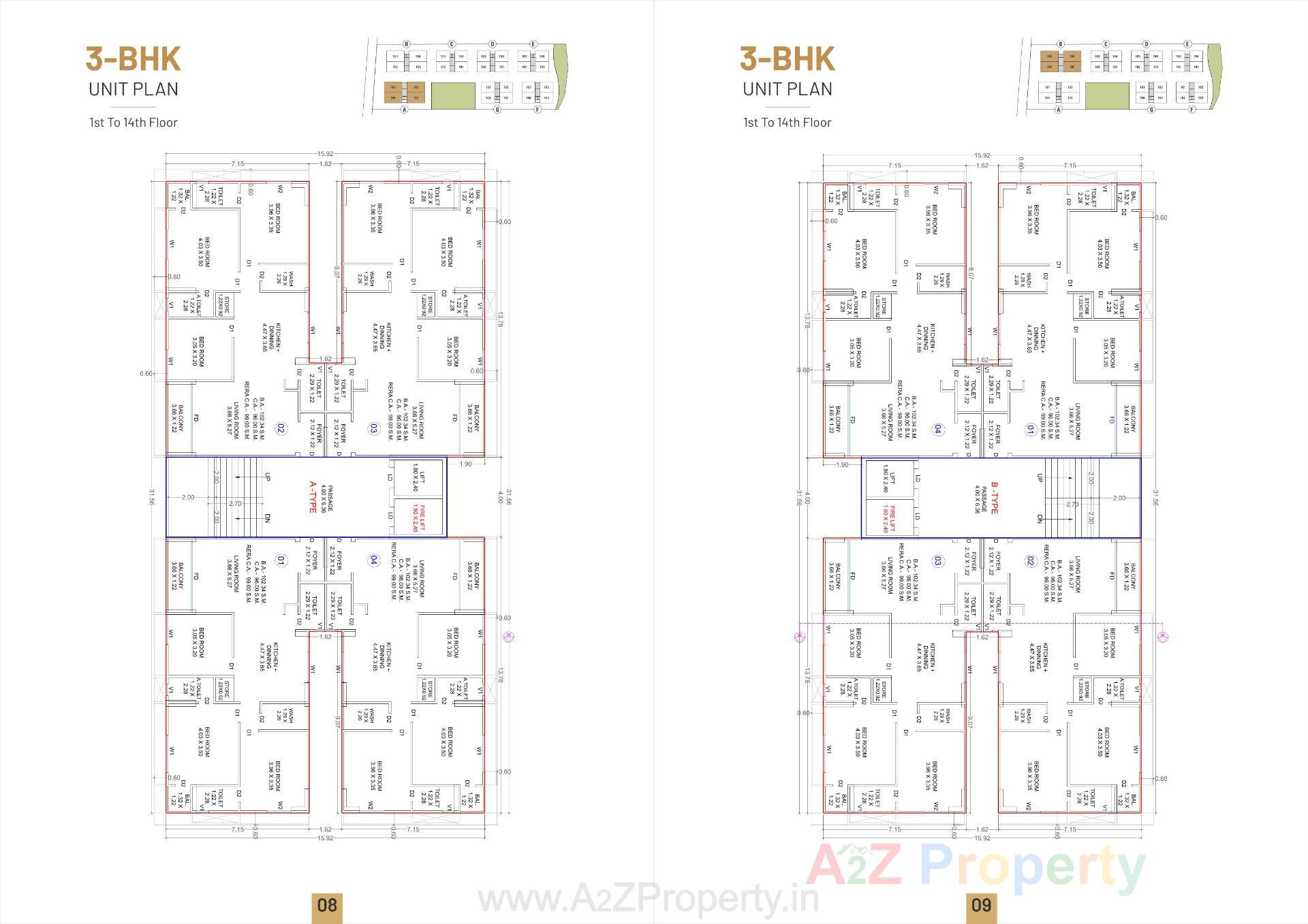 Layout of real estate project Meera Heights located at Surat, Surat, Gujarat