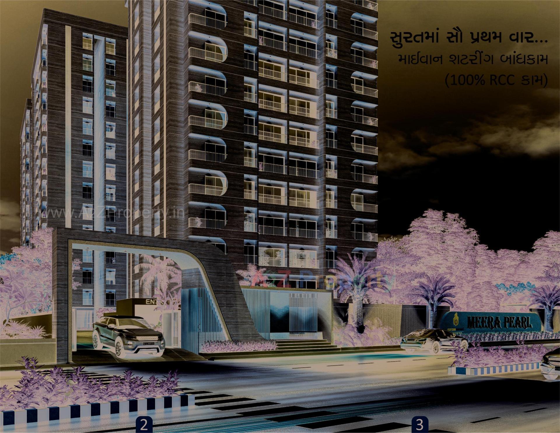 3D Elevation of real estate project Meera Pearl located at Sarthana, Surat, Gujarat