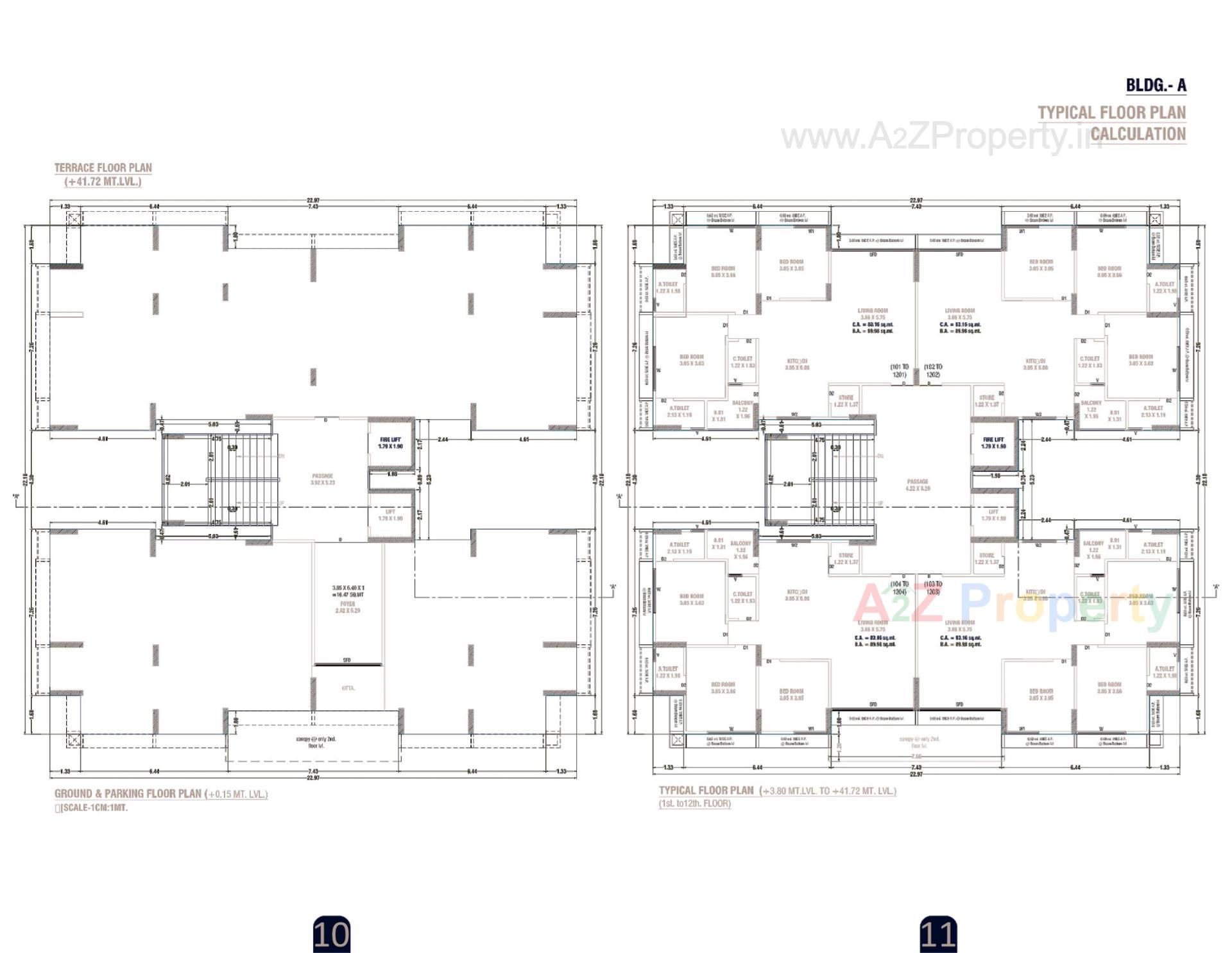 Layout of real estate project Meera Pearl located at Sarthana, Surat, Gujarat
