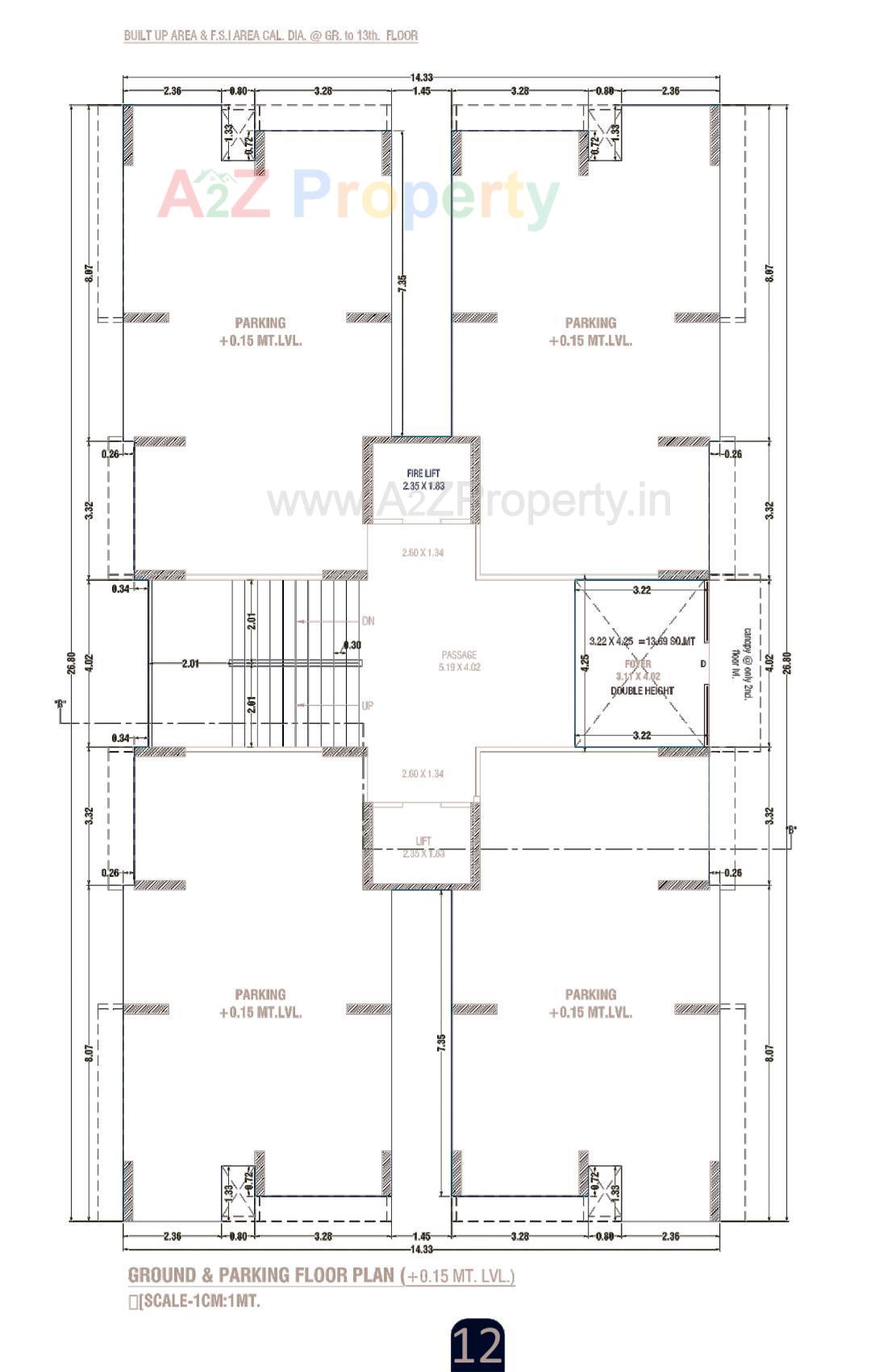 Layout of real estate project Meera Pearl located at Sarthana, Surat, Gujarat