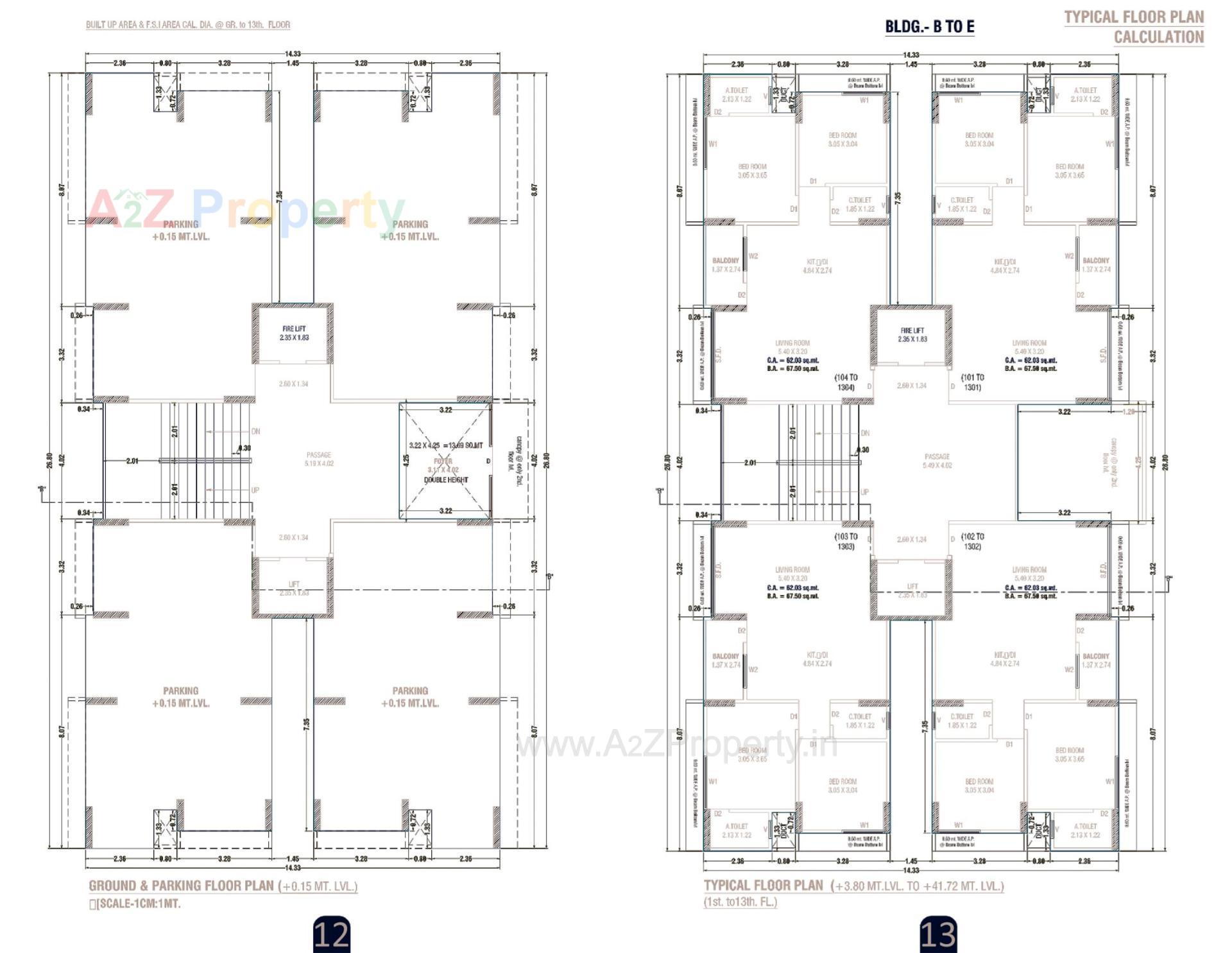 Layout of real estate project Meera Pearl located at Sarthana, Surat, Gujarat