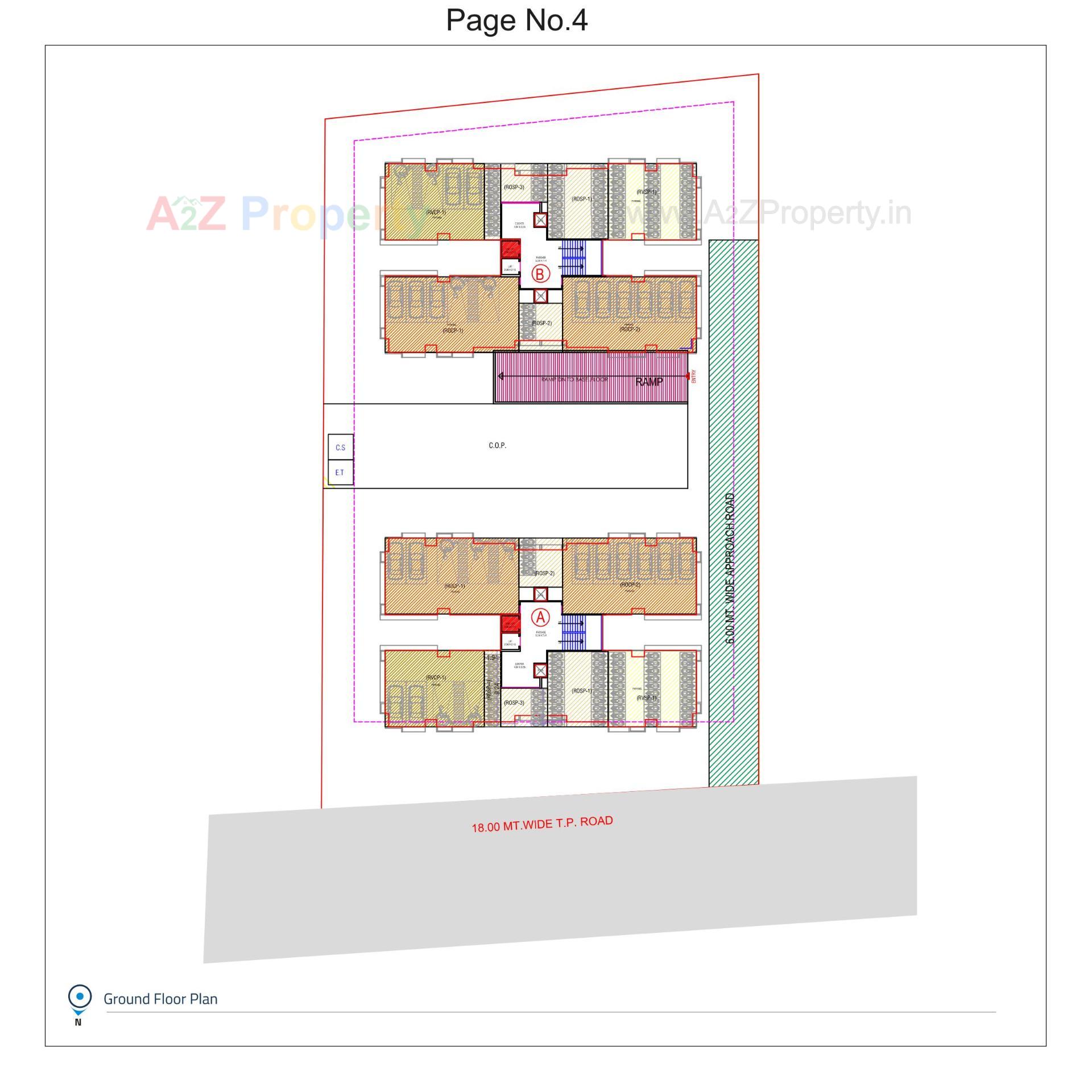 Layout of real estate project Meera Platina located at Althan, Surat, Gujarat
