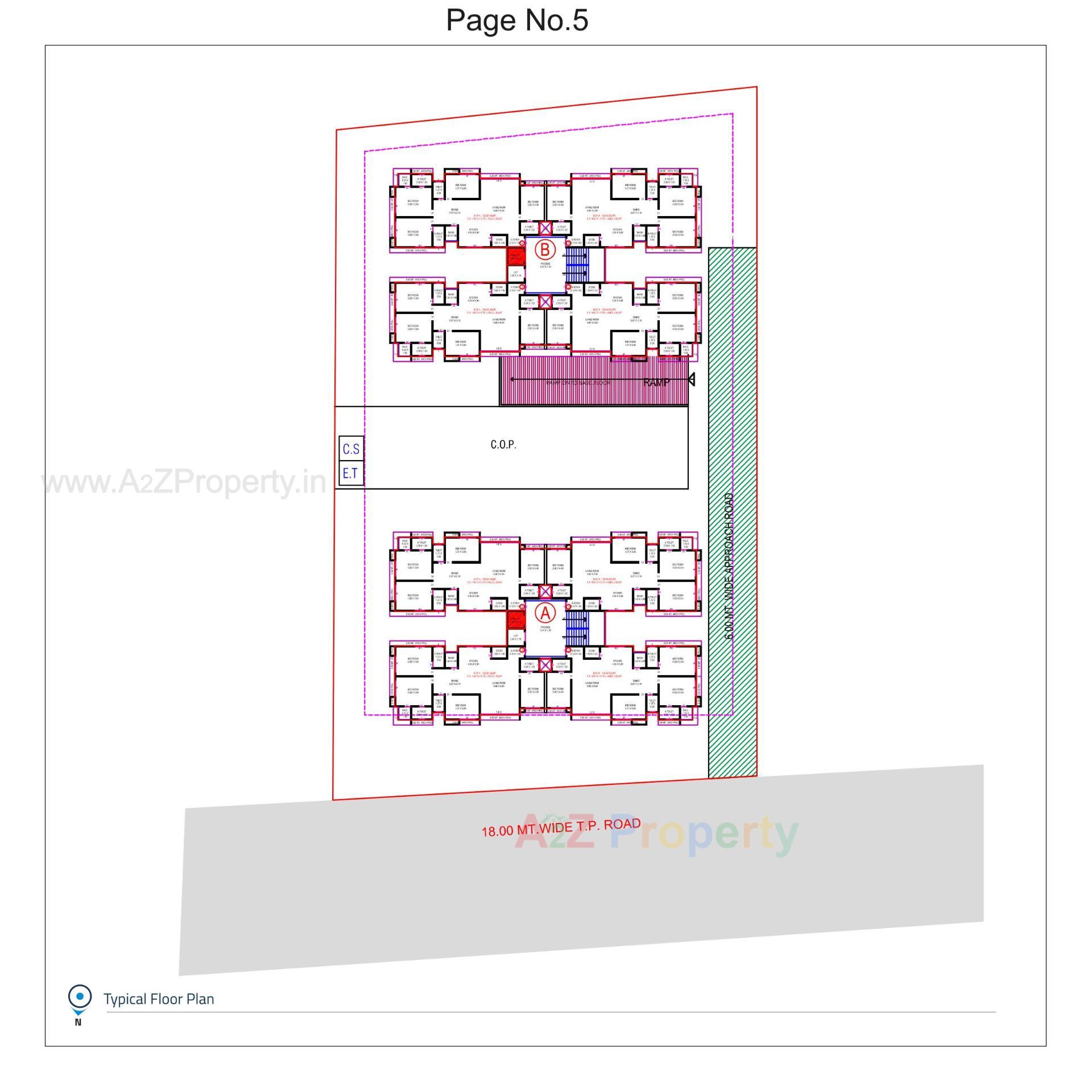 Layout of real estate project Meera Platina located at Althan, Surat, Gujarat