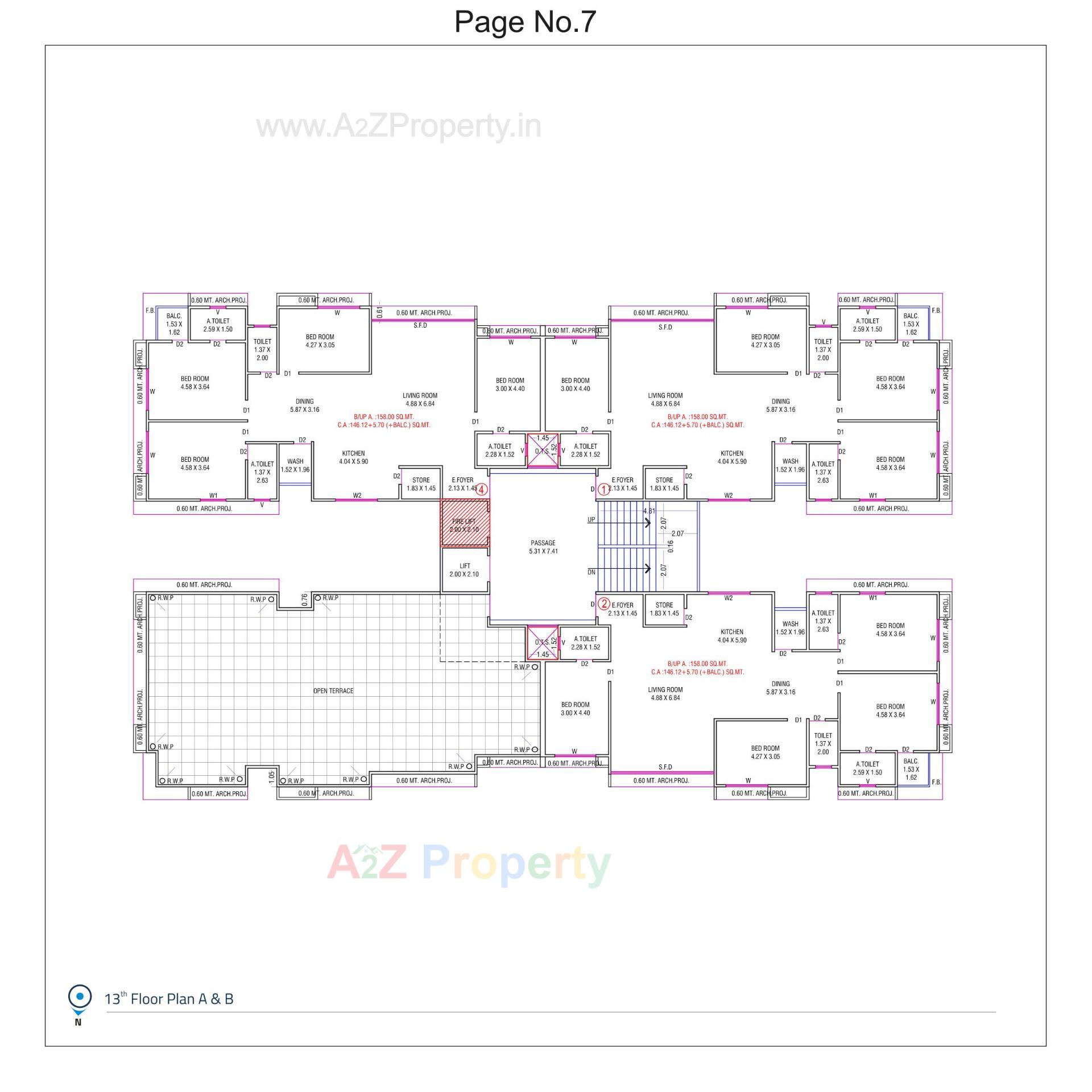 Layout of real estate project Meera Platina located at Althan, Surat, Gujarat