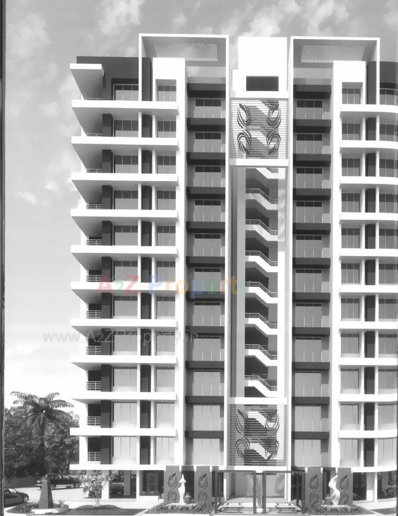 3D Elevation of real estate project Mega Royal located at Adajan, Surat, Gujarat