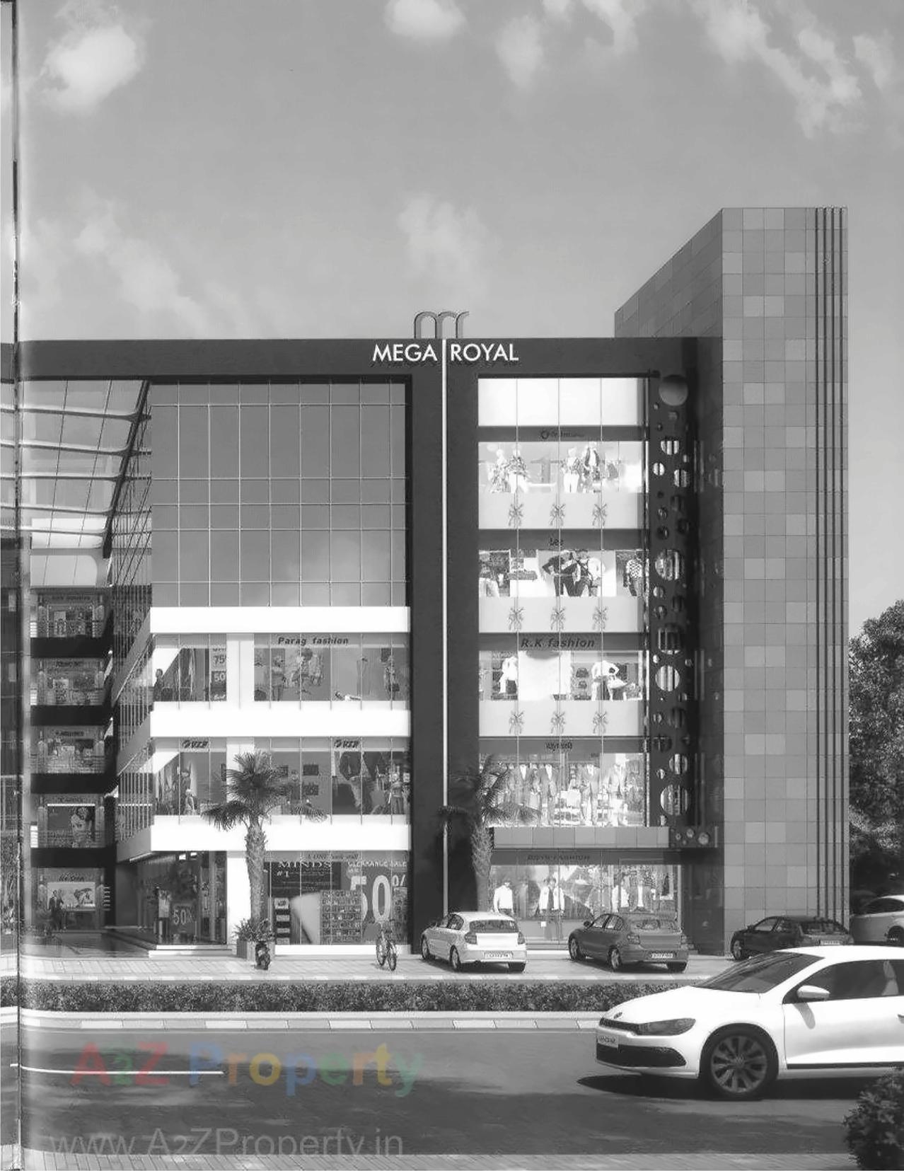 3D Elevation of real estate project Mega Royal located at Adajan, Surat, Gujarat