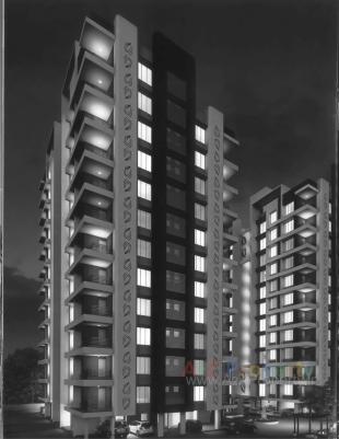 Elevation of real estate project Mega Royal located at Adajan, Surat, Gujarat