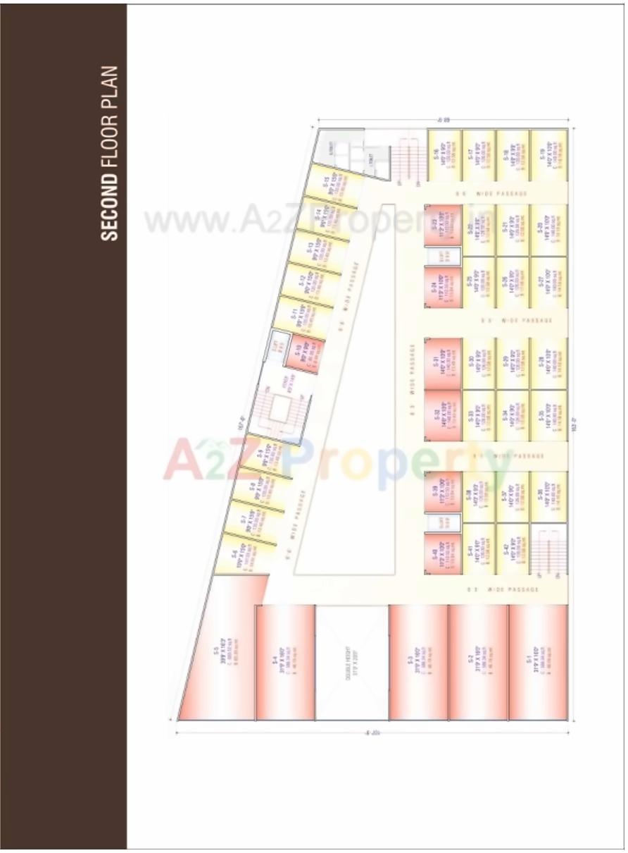 Layout of real estate project Meridian Business Center located at Varachha, Surat, Gujarat