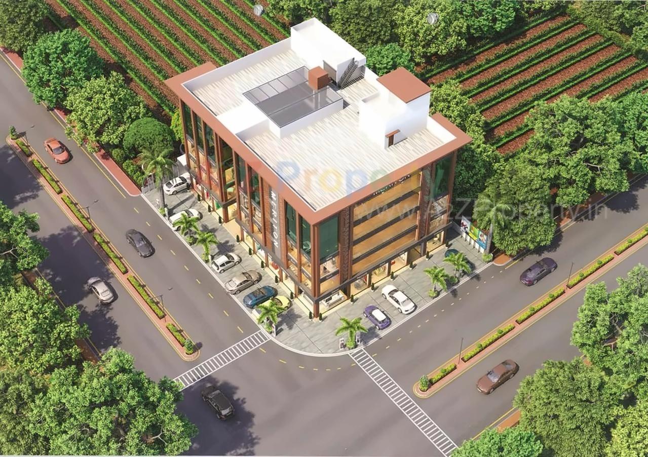 3D Elevation of real estate project Meriton Plaza located at Puna, Surat, Gujarat