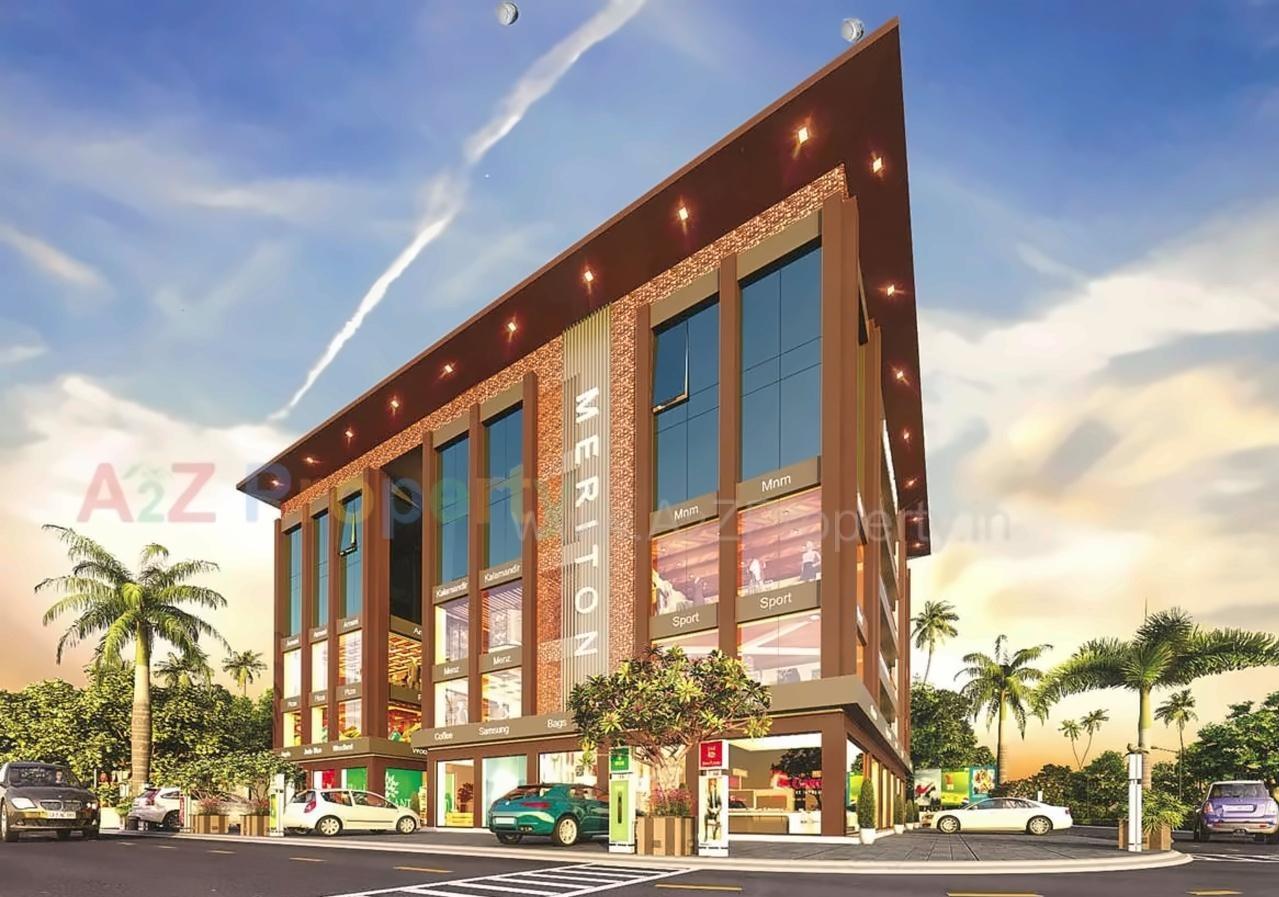 3D Elevation of real estate project Meriton Plaza located at Puna, Surat, Gujarat