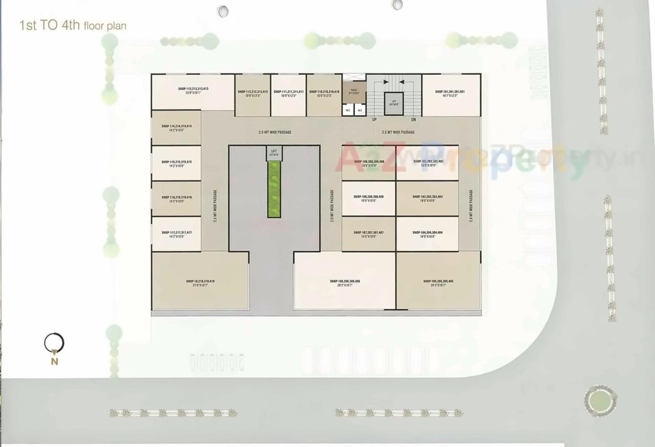 Layout of real estate project Meriton Plaza located at Puna, Surat, Gujarat