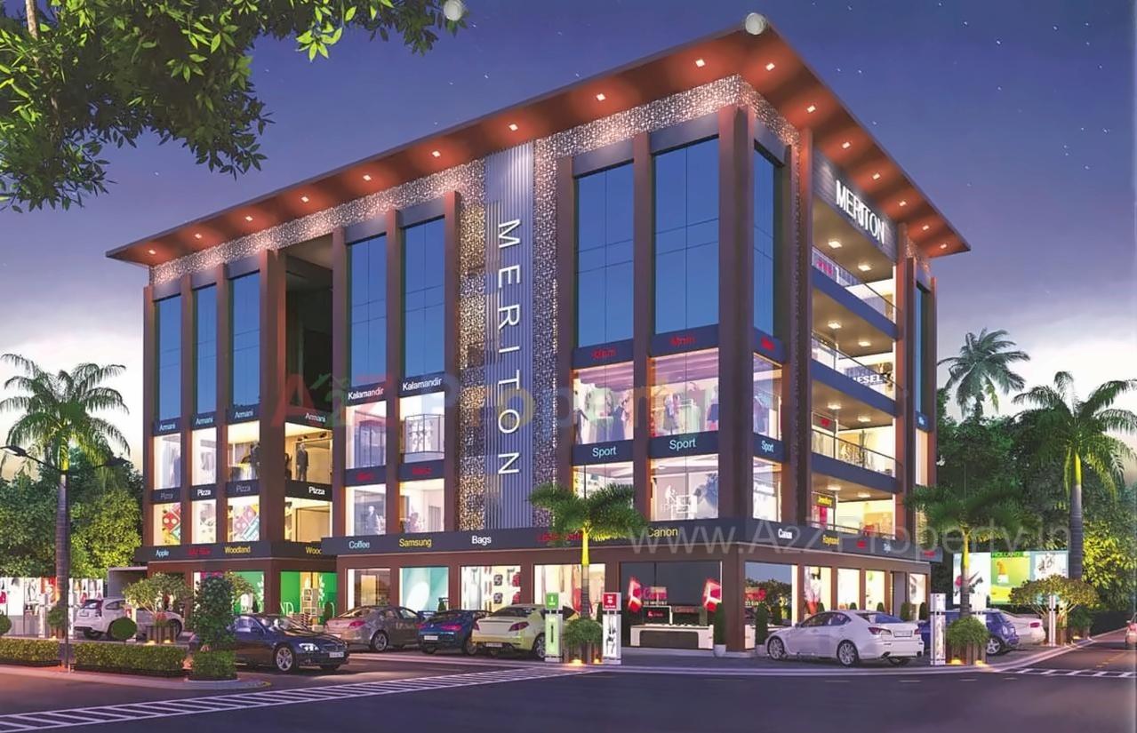 3D Elevation of real estate project Meriton Plaza located at Puna, Surat, Gujarat