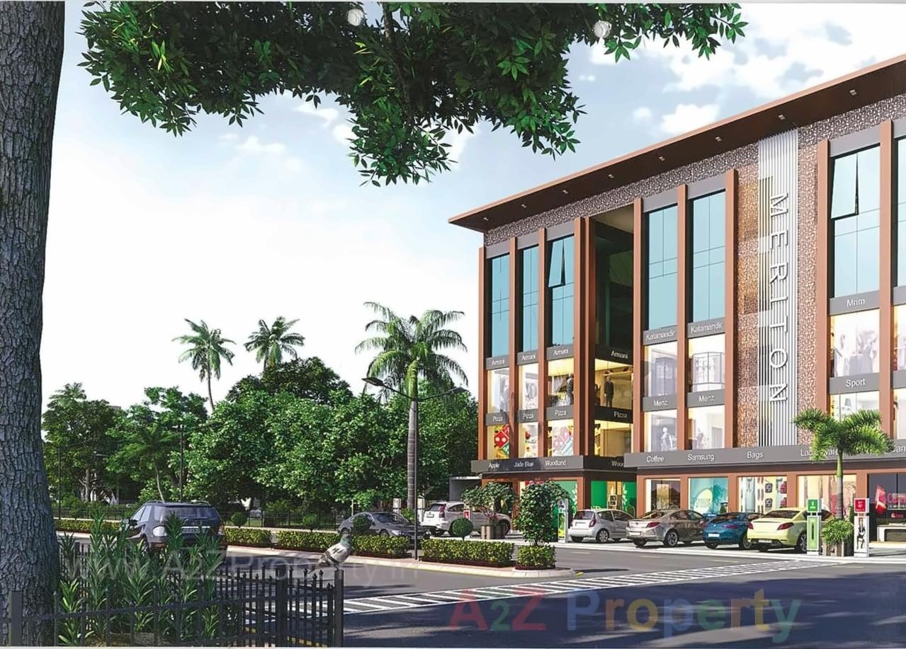 3D Elevation of real estate project Meriton Plaza located at Puna, Surat, Gujarat