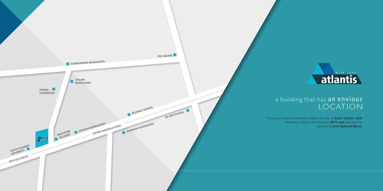  of real estate project Milestone Atlantis located at Vesu, Surat, Gujarat