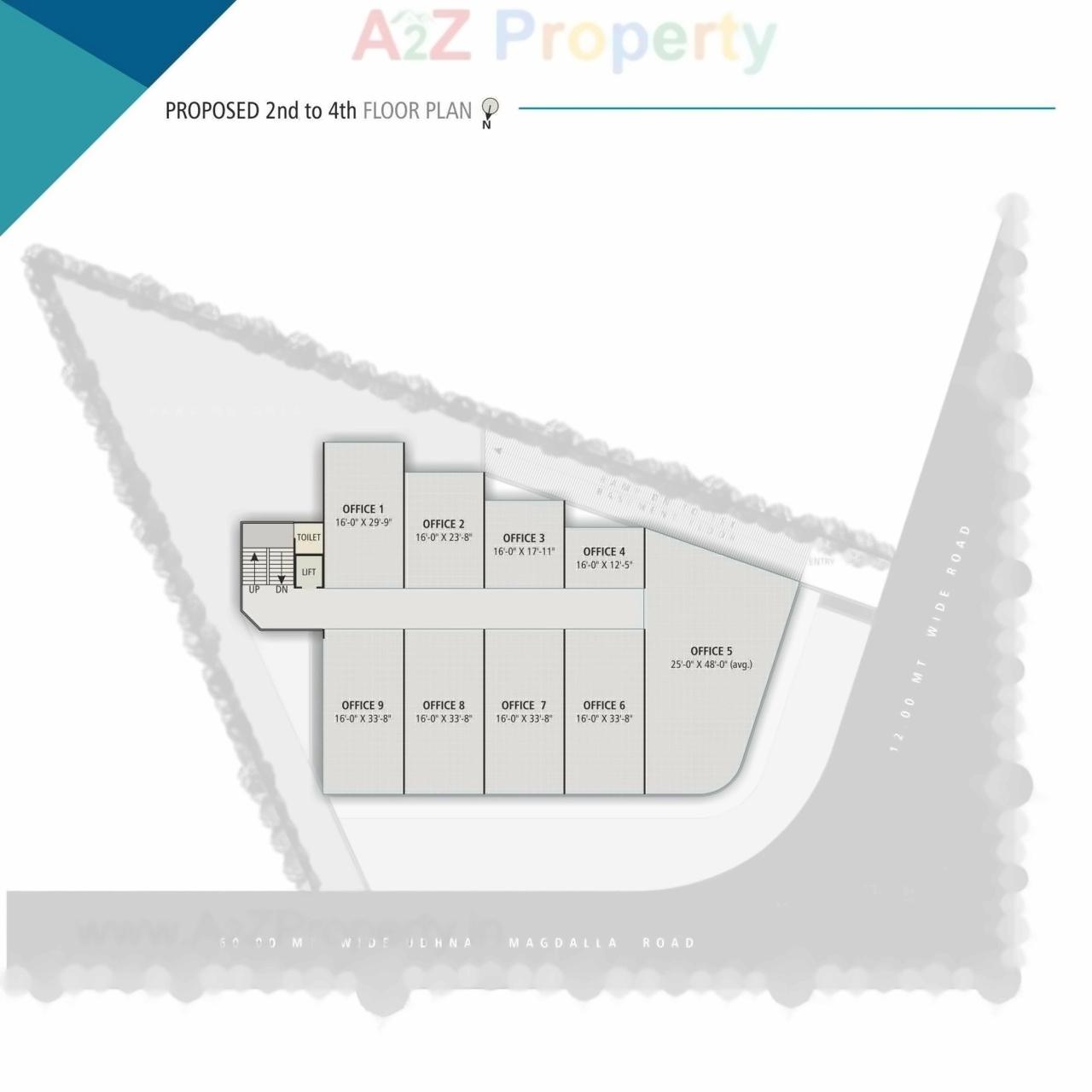Layout of real estate project Milestone Atlantis located at Vesu, Surat, Gujarat