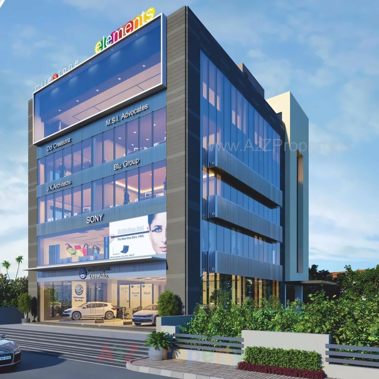 3D Elevation of real estate project Milestone Elements located at Surat, Surat, Gujarat