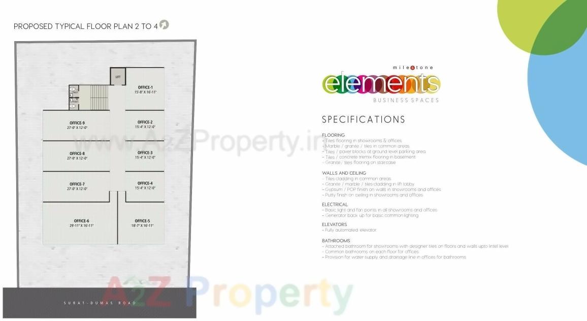 Layout of real estate project Milestone Elements located at Surat, Surat, Gujarat