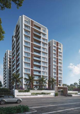 Elevation of real estate project Milestone Elitus located at Vesu, Surat, Gujarat
