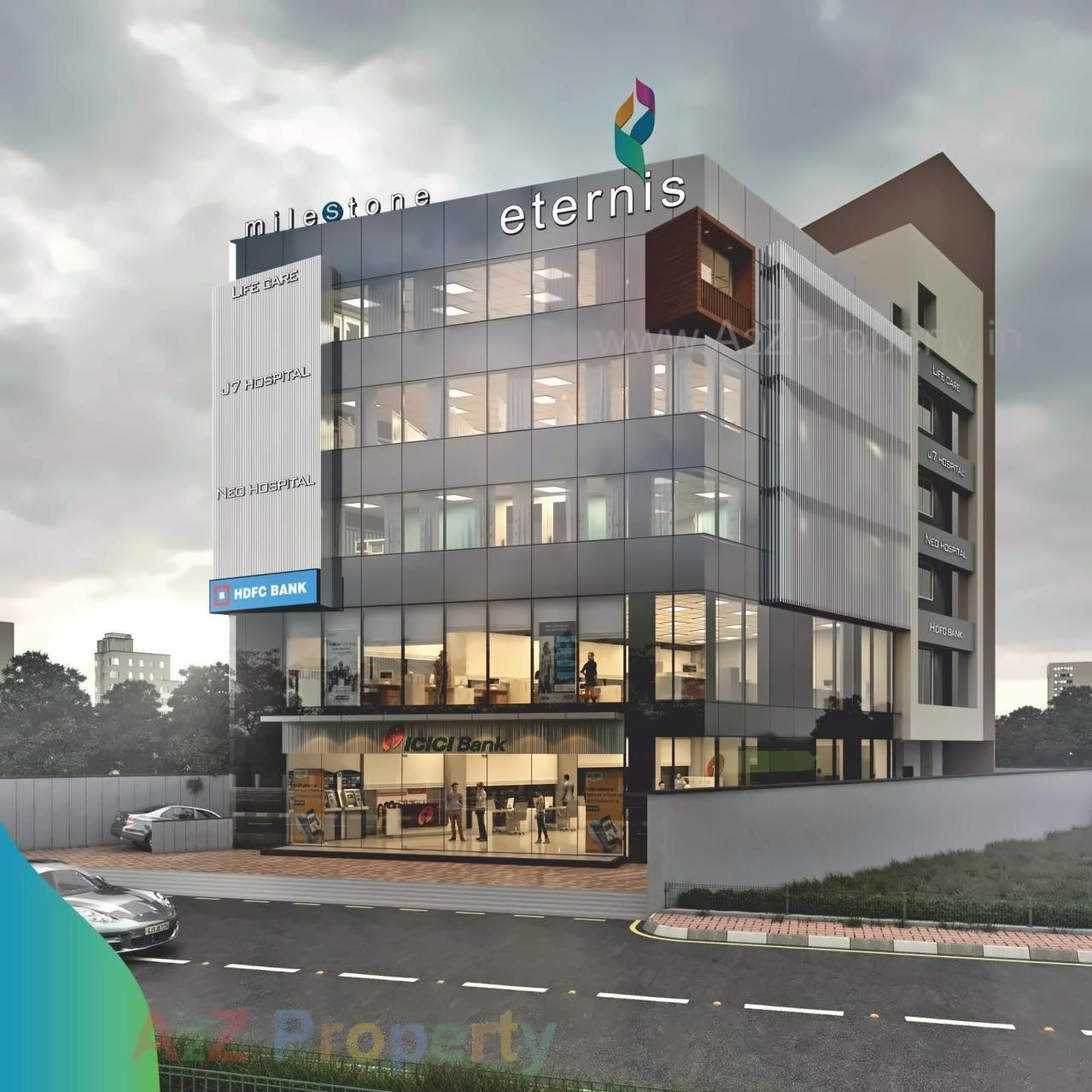 3D Elevation of real estate project Milestone Eternis located at Sama, Surat, Gujarat
