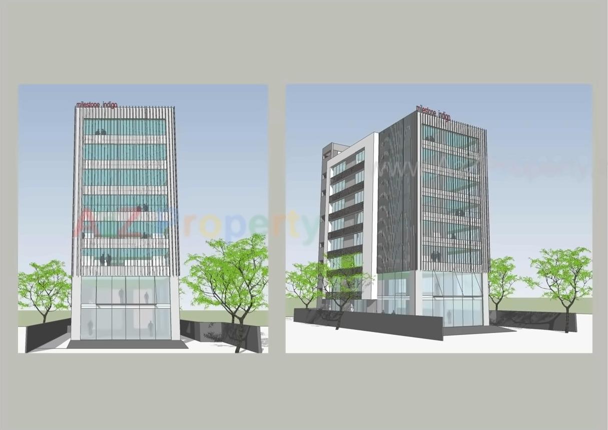 3D Elevation of real estate project Milestone Indigo located at Khatodara, Surat, Gujarat