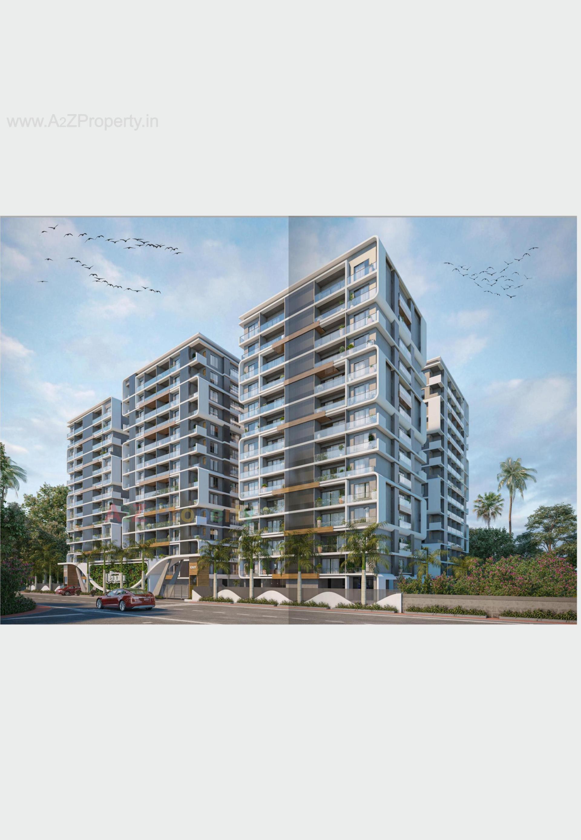 3D Elevation of real estate project Milestone Regalia located at Vesu, Surat, Gujarat