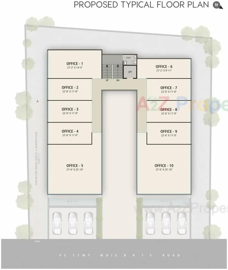 Layout of real estate project Milestone Vibrant located at Surat, Surat, Gujarat