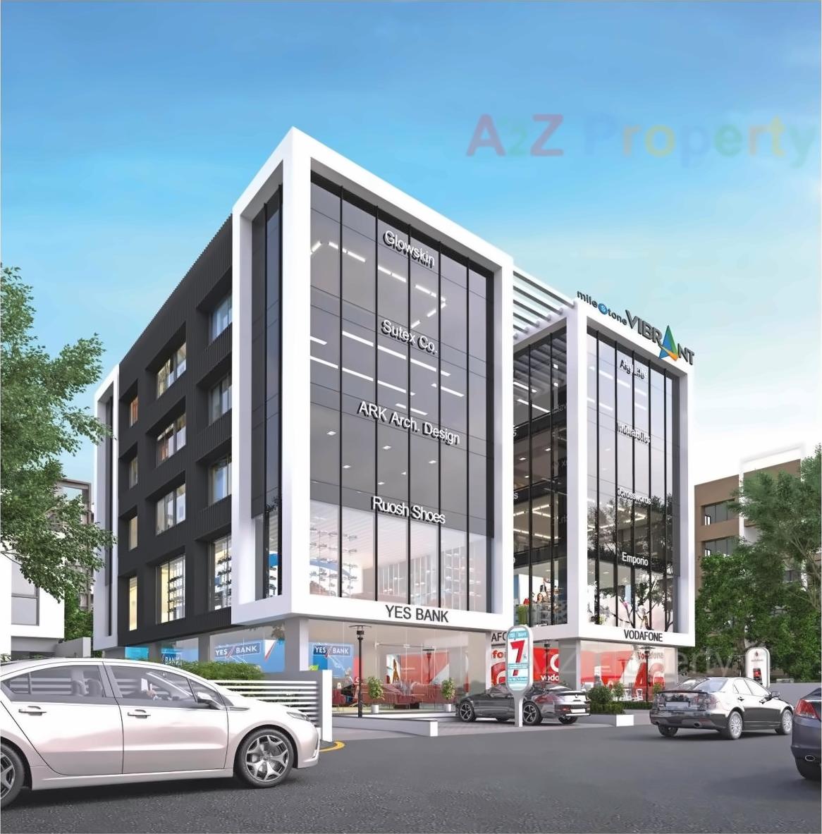 3D Elevation of real estate project Milestone Vibrant located at Surat, Surat, Gujarat