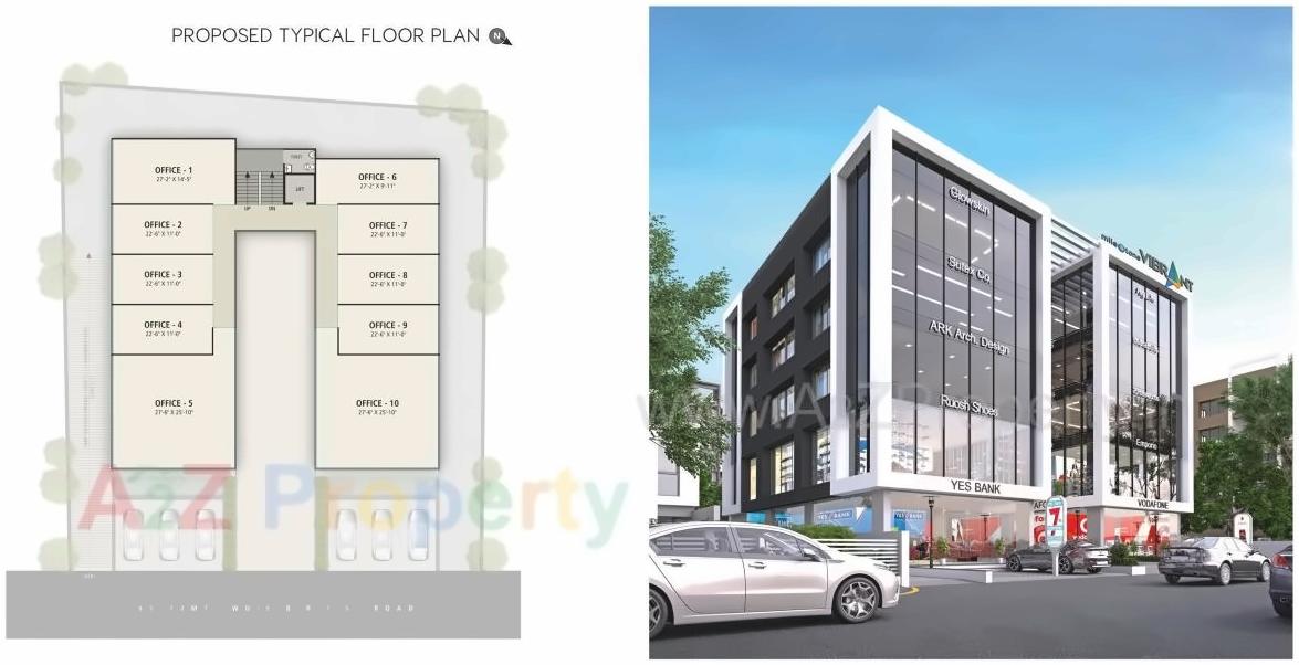 Layout of real estate project Milestone Vibrant located at Surat, Surat, Gujarat