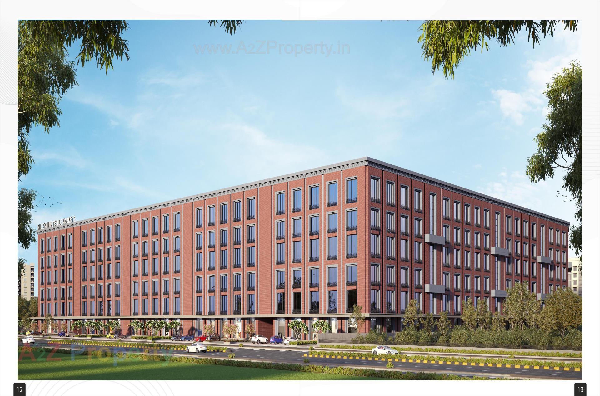 3D Elevation of real estate project Millennium Textile Market located at Anjana, Surat, Gujarat