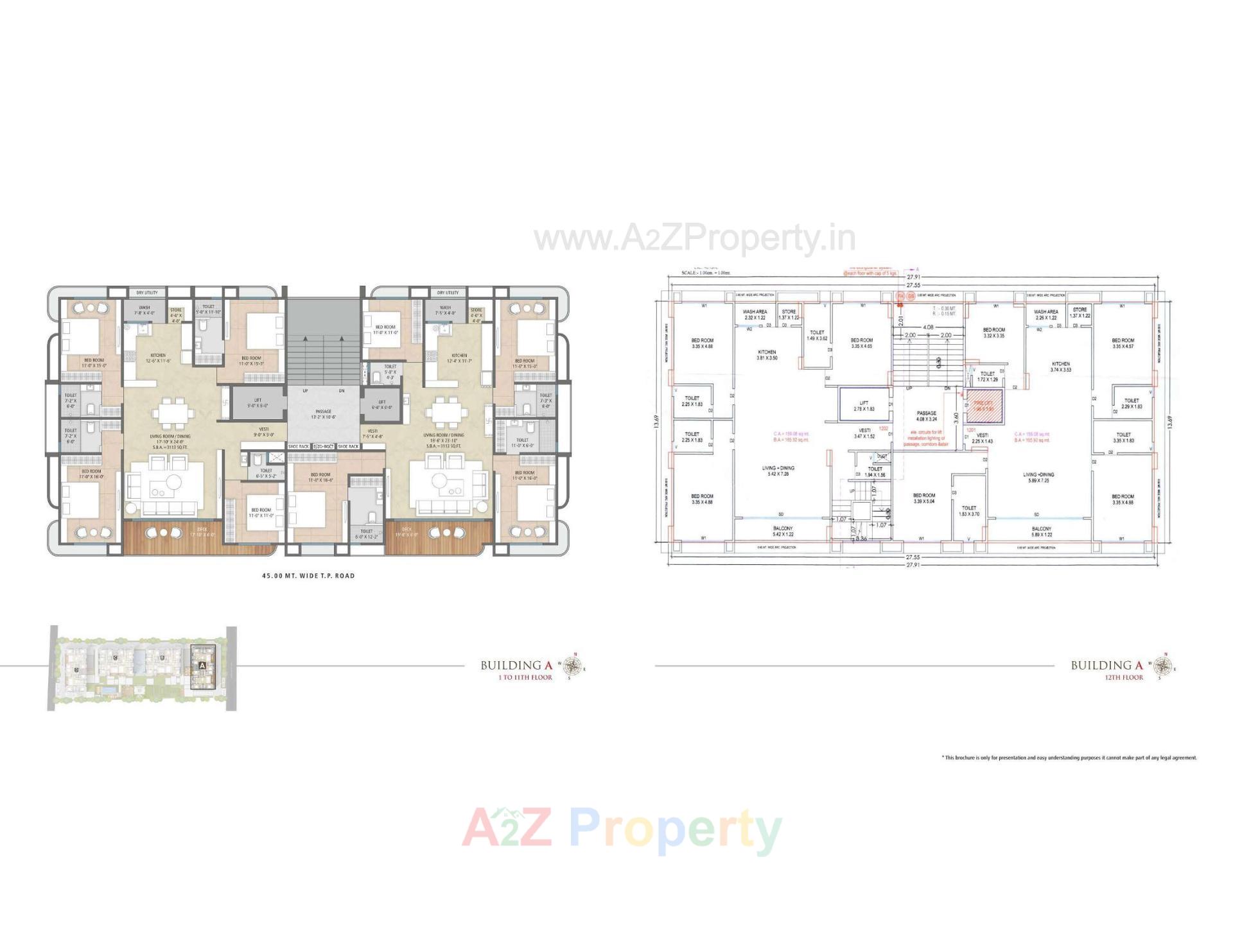 Layout of real estate project Millionaire's Lifestyle located at Vesu, Surat, Gujarat