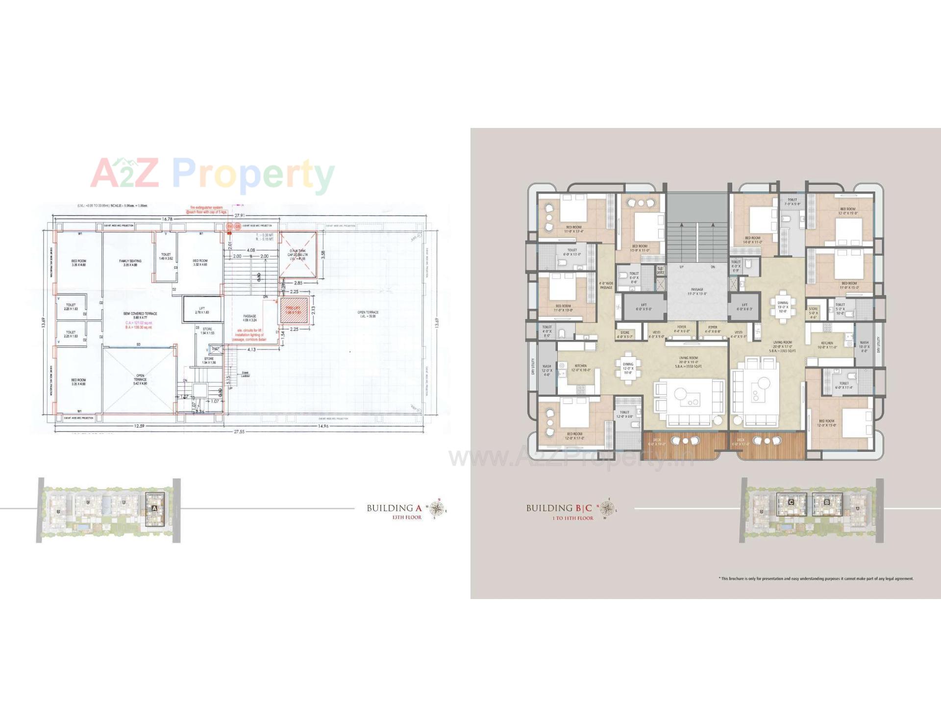 Layout of real estate project Millionaire's Lifestyle located at Vesu, Surat, Gujarat