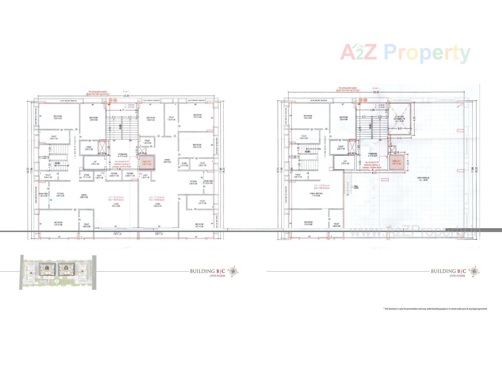 Layout of real estate project Millionaire's Lifestyle located at Vesu, Surat, Gujarat