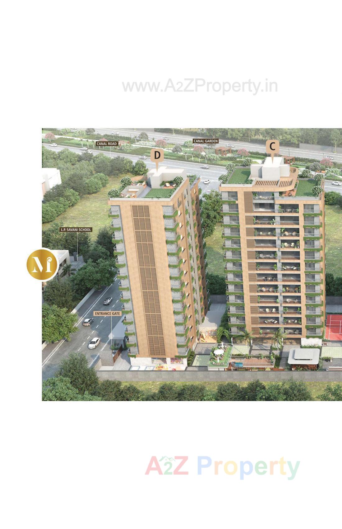 3D Elevation of real estate project Millionaire's Lifestyle located at Vesu, Surat, Gujarat