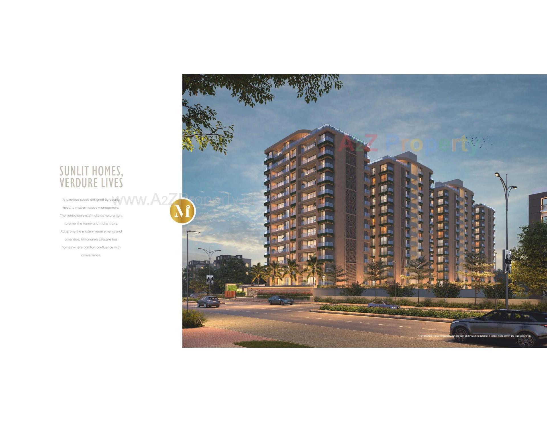 3D Elevation of real estate project Millionaire's Lifestyle located at Vesu, Surat, Gujarat