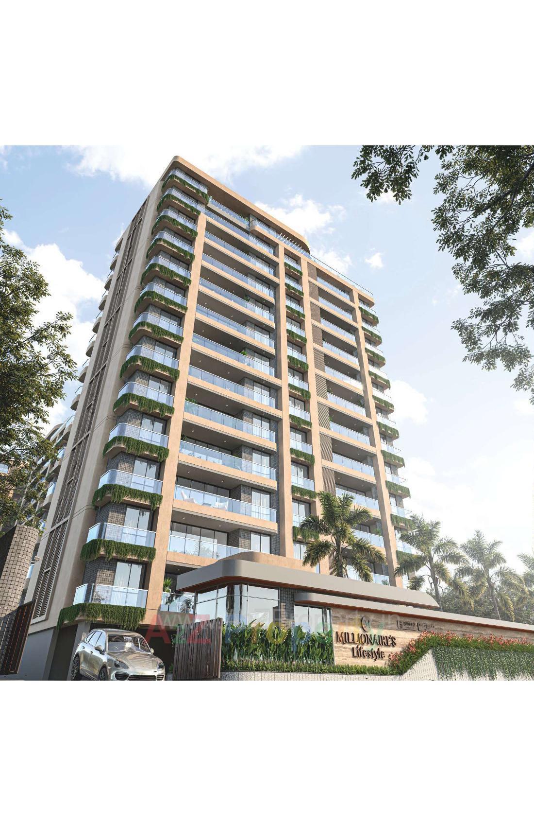 3D Elevation of real estate project Millionaire's Lifestyle located at Vesu, Surat, Gujarat