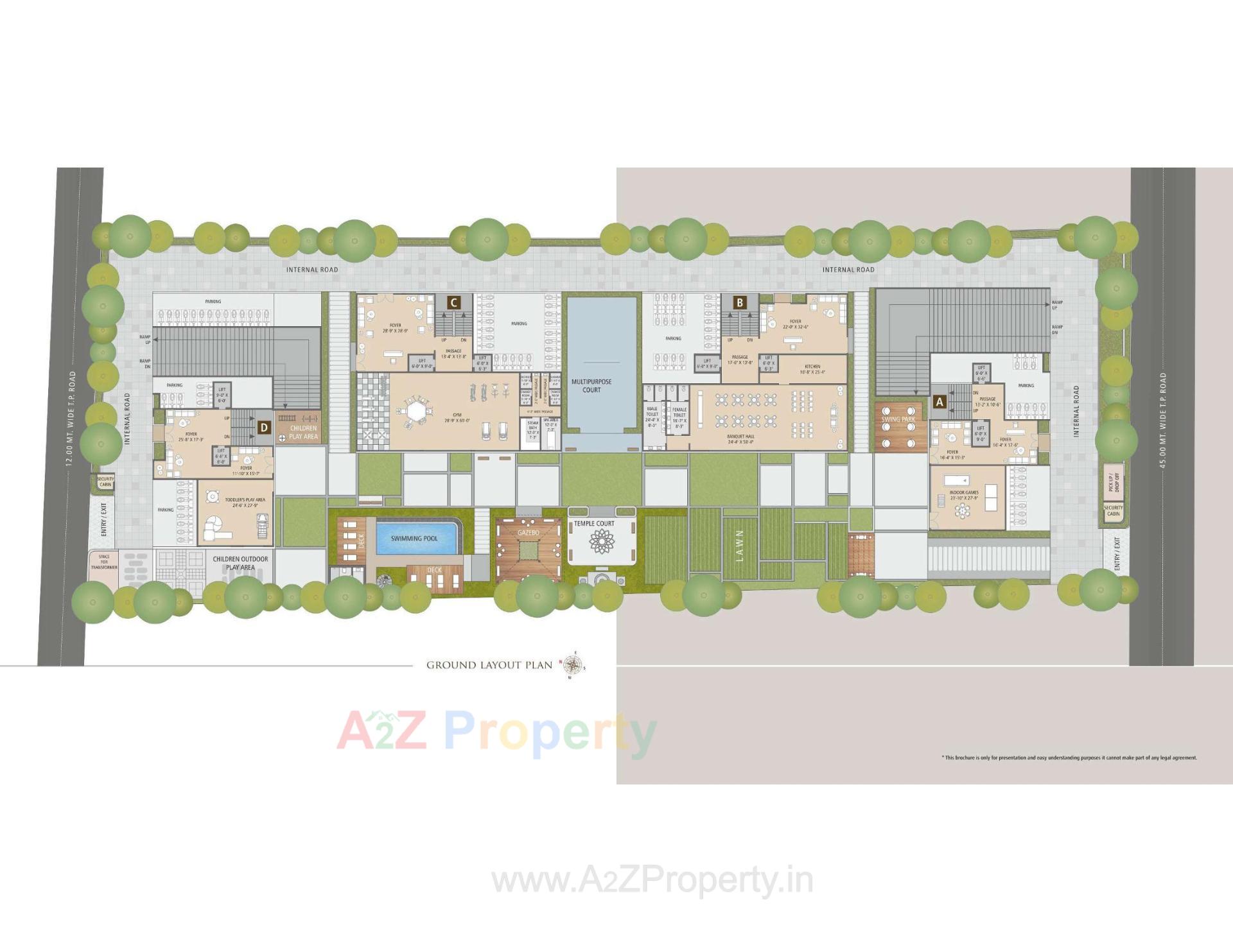 Layout of real estate project Millionaire's Lifestyle located at Vesu, Surat, Gujarat