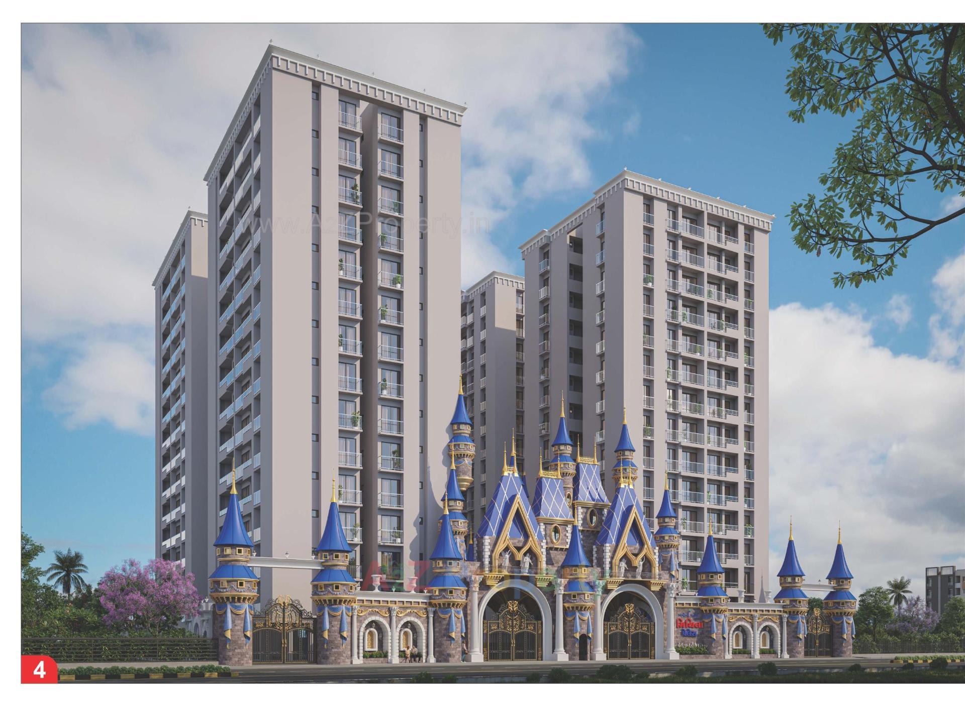 3D Elevation of real estate project Mithila Palace located at Abrama, Surat, Gujarat