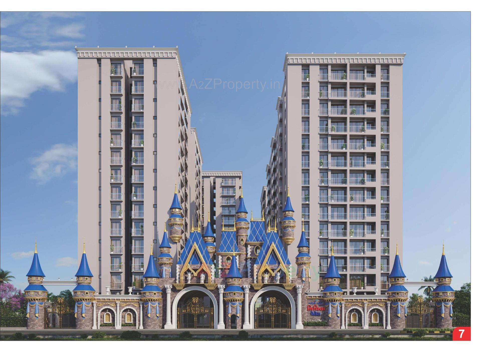 3D Elevation of real estate project Mithila Palace located at Abrama, Surat, Gujarat