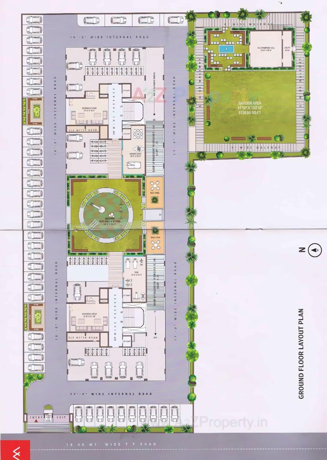 Layout of real estate project Monarch Residency located at Palanpur, Surat, Gujarat