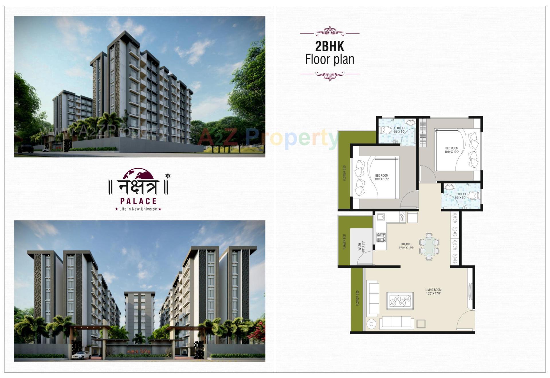 Layout of real estate project Nakshatra Palace located at Kholvad, Surat, Gujarat