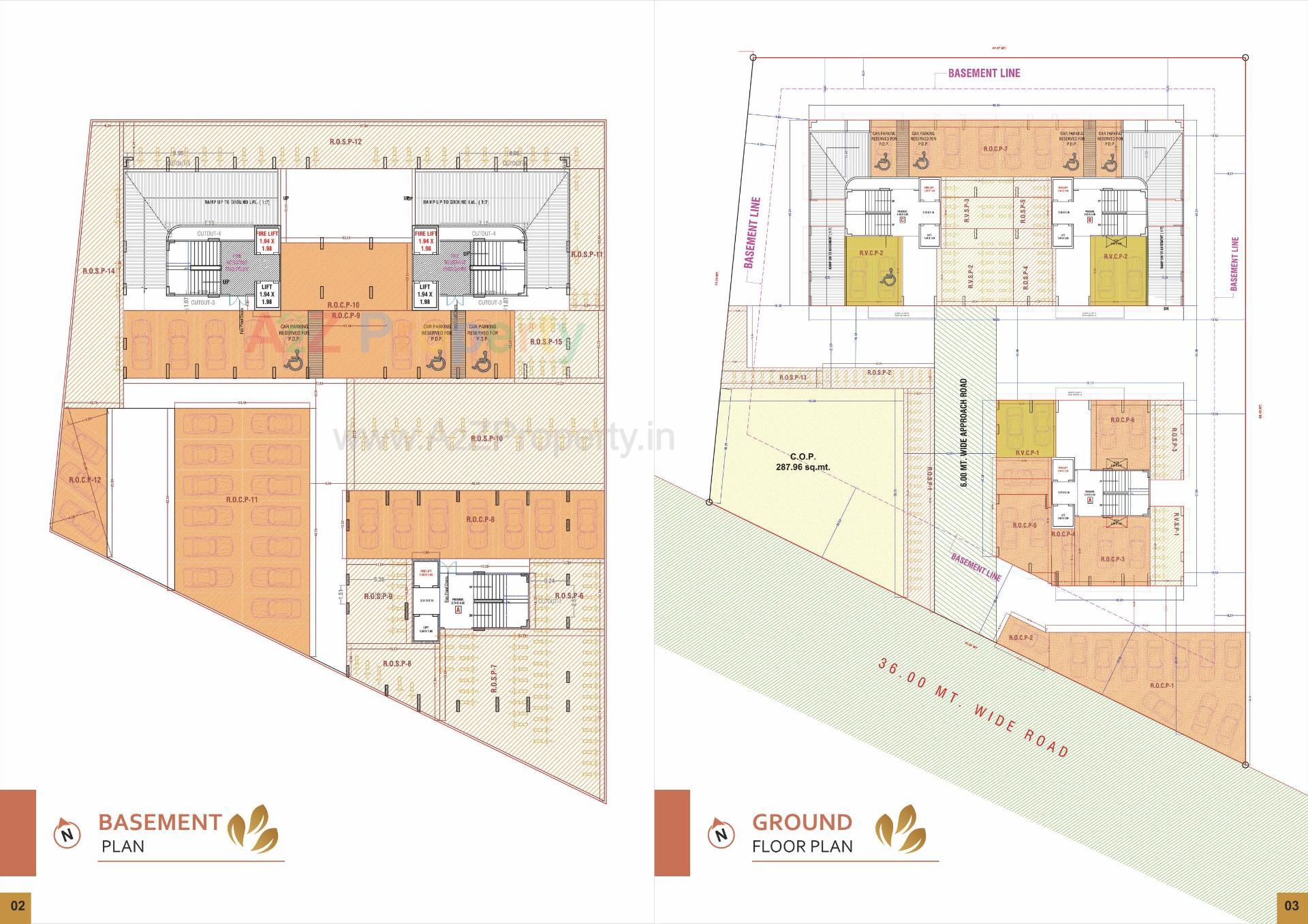Layout of real estate project Navkar Heights located at Utran, Surat, Gujarat