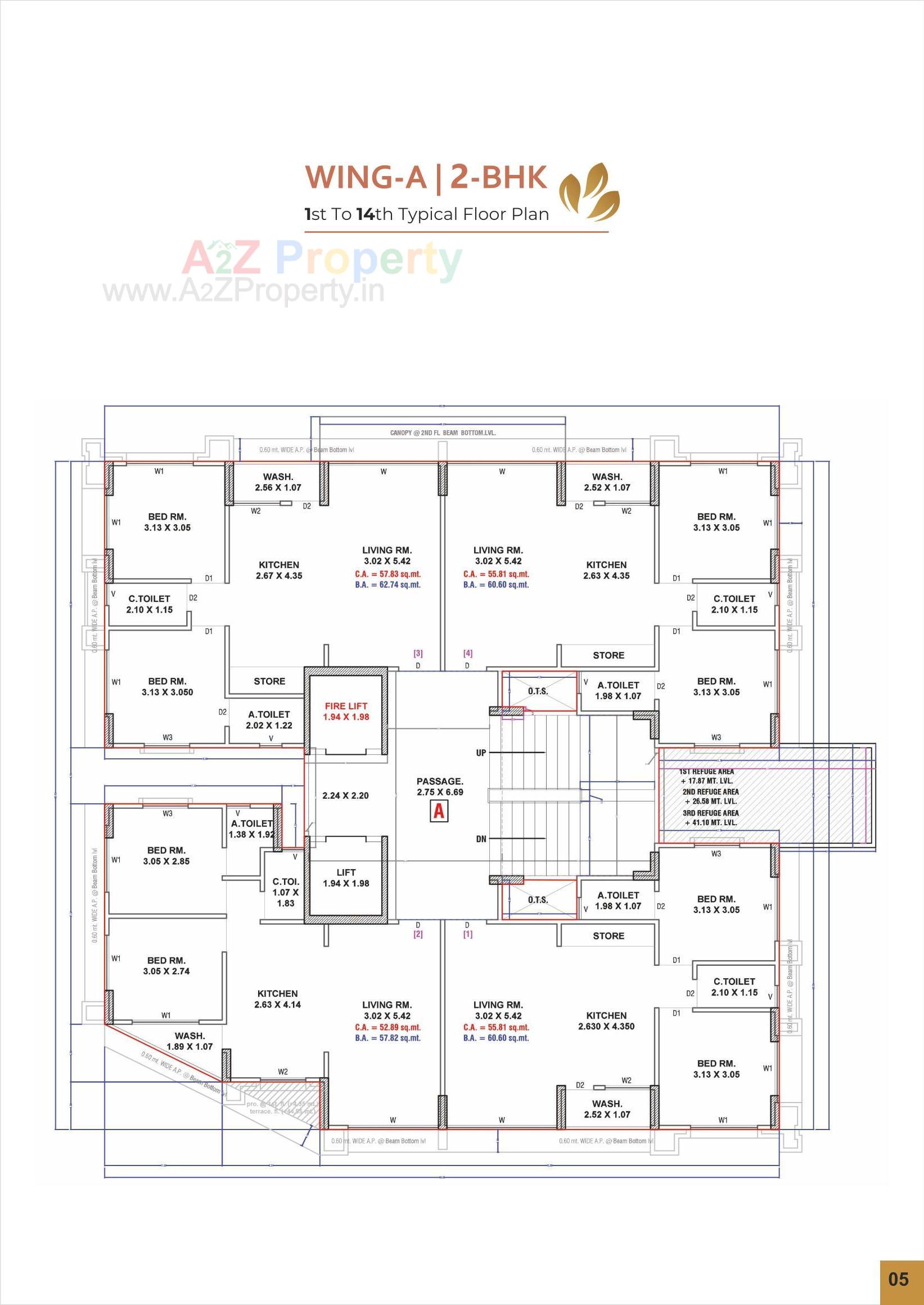 Layout of real estate project Navkar Heights located at Utran, Surat, Gujarat